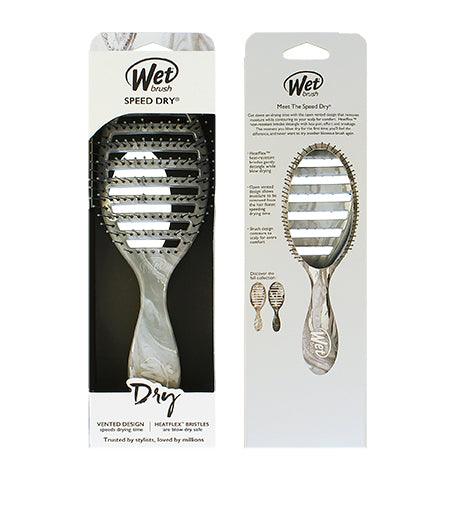 WET BRUSH Speed Dry Metallic Marble Hair Brush Silver 1 PCS - Parfumby.com