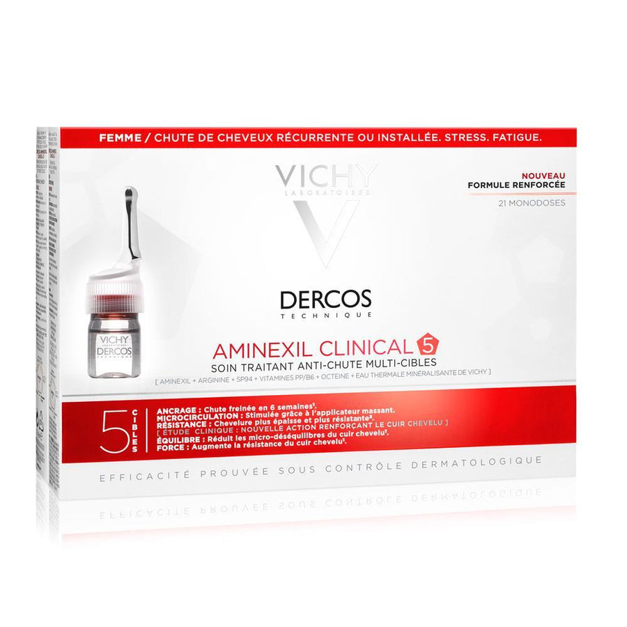 VICHY Dercos Aminexil Clinical Anti-Hair Loss Treatment Care 21 X 6 ML - Parfumby.com