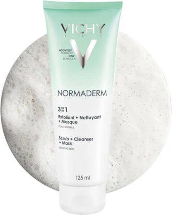 VICHY Normaderm Exfoliating Cleanser 3-in-1 Mask 125 ML - Parfumby.com