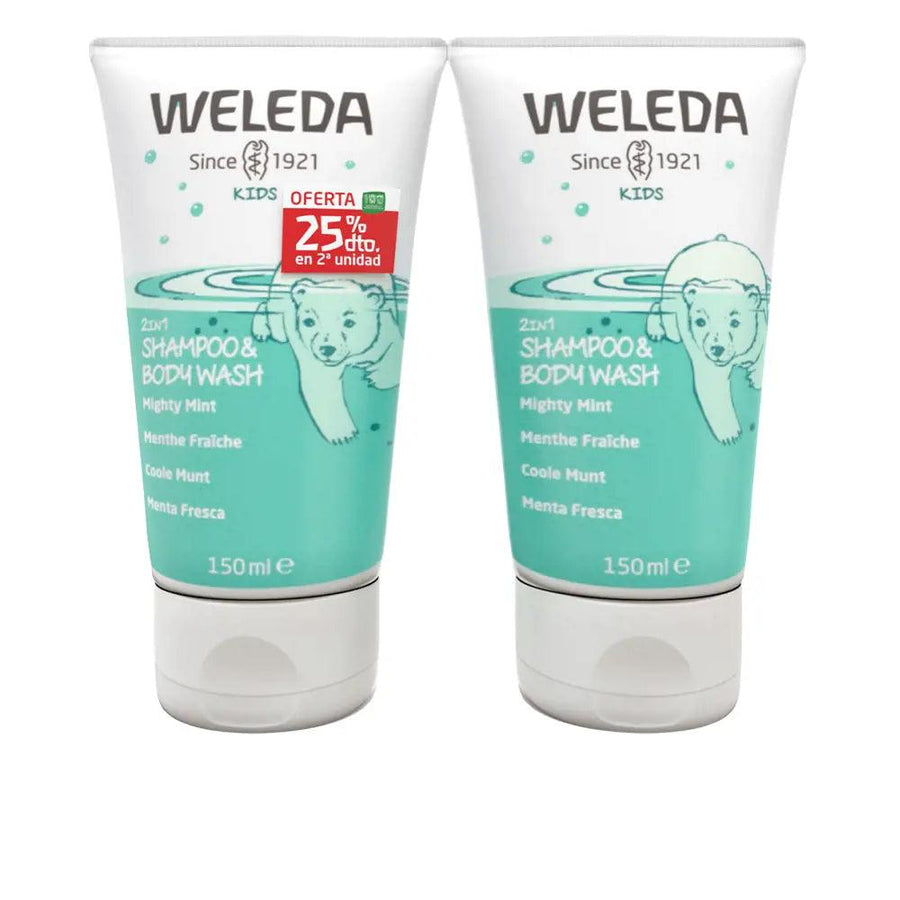WELEDA Shampoo & Body Wash 2 In 1 Fresh Mint 2 X 150 ml - Parfumby.com