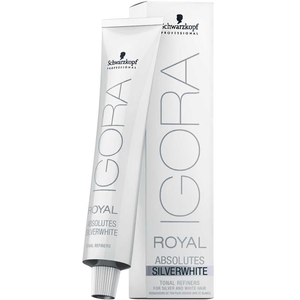 SCHWARZKOPF PROFESSIONAL Igora Royal SilverWhite Permanent White Refining Colour Creme Grijs-Lila 60 ml