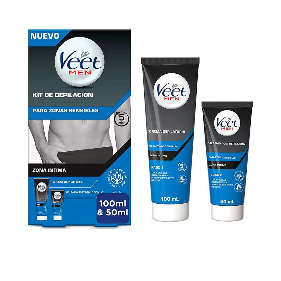 VEET Men 2 Steps Hair Removal Kit Sensitive Areas 200 ml - Parfumby.com