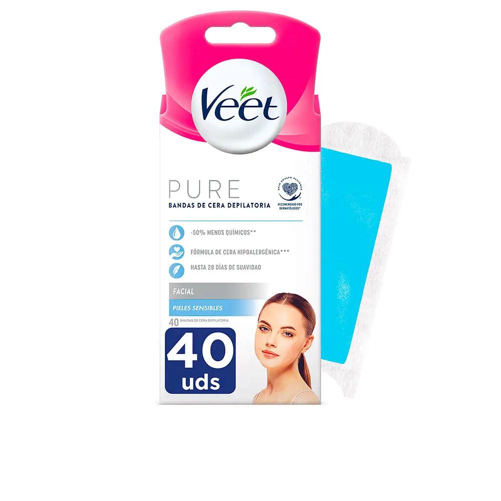 VEET Pure Wax Bands Sensitive Skin Facial 40 U 40 pcs - Parfumby.com