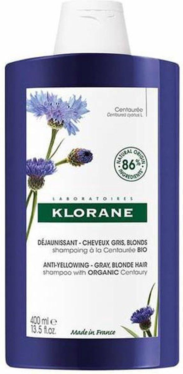 KLORANE To Centaurea Bio Anti-yellow Shampoo Gray And Blonde Hair 400 ML - Parfumby.com
