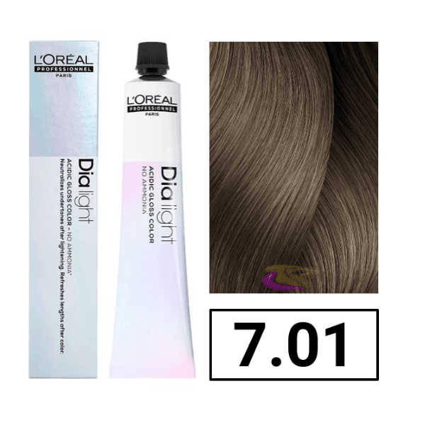 L'OREAL PROFESSIONNEL PARIS Dia Light Gel-creme Acid Sans Ammonia #7,01 50 Ml - Parfumby.com