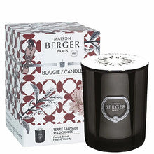 MAISON BERGER PARIS Prisme Fresh &amp; Woody Candle (černá) - Vonná svíčka Divočina 240,0g