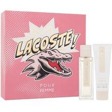 LACOSTE Pour Femme Eau De Parfum 50 Ml + Body Milk 50 Ml Woman Gift Set 3 PCS - Parfumby.com