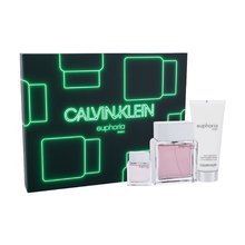 CALVIN KLEIN EUPHORIA(M)(H/B)3PC SET(3.3oz edt sp, 3.3oz After Shave Balm, 15ml edt sp)