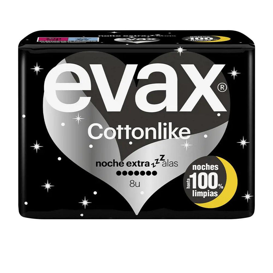 EVAX Cottonlike Compresses Night Extra Wings 8 U 8 pcs - Parfumby.com