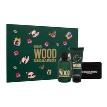 DSQUARED 2 GREEN WOOD(M)(H/B)3PC SET(3.4oz edt sp,3.4oz Bath&Shower gel,Card Holder)