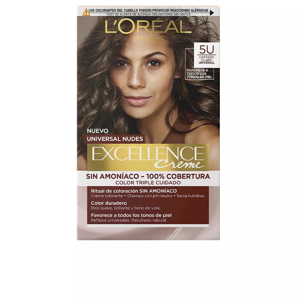 L'OREAL Paris Excellence Creme Universal Nudes Tint #5u-light Brown 5 U 5 pcs - Parfumby.com