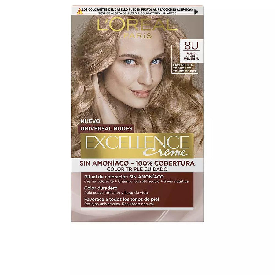 L'OREAL Paris Excellence Creme Universal Nudes Tint #8u-light Blonde 5 U 5 pcs - Parfumby.com