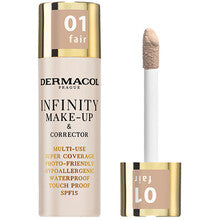 DERMACOL Infinity Multi-Use Super Coverage Waterproof Touch - Vysoce krycí make-up + korektor 20 g