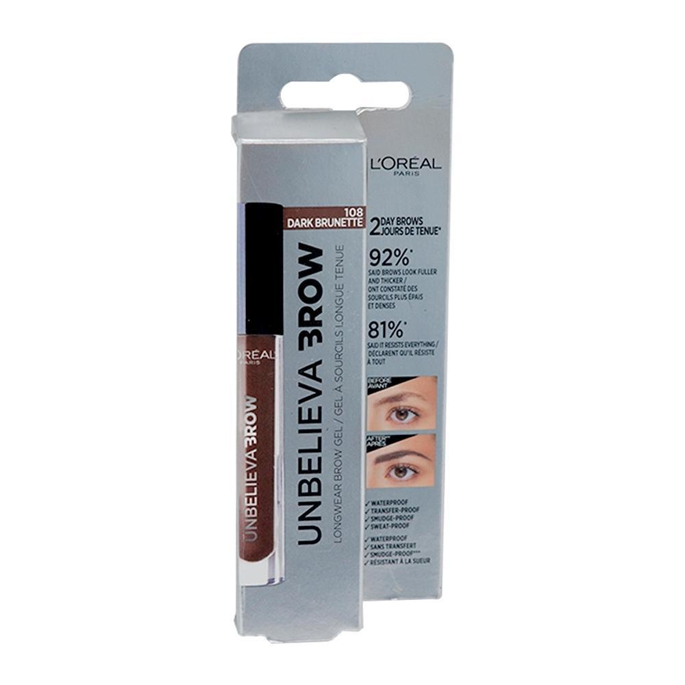 L'OREAL Unbelieva Brow Gel #108-DARK-BRUNETTE - Parfumby.com