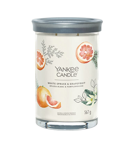 YANKEE CANDLE Signature tumbler van witte spar en grapefruit, velours 567 g