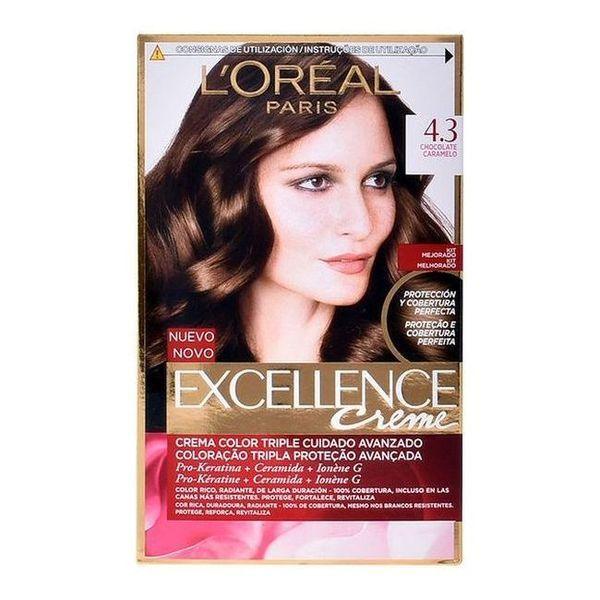 L'OREAL Excellence Cream Tint Hair Color #4.3-CHOCOLATE-CARAMEL - Parfumby.com