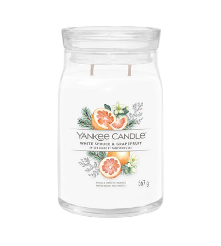 YANKEE CANDLE White Spruce &amp; Grapefruit signature svíčka velká 567 g