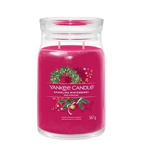 YANKEE CANDLE Sparkling Winterberry signature-svíčka velká 567 g