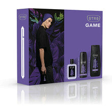 STR8 Game Gift Set Voda po holení 50 ml, deospray 150 ml + Shower  gel 250 ml