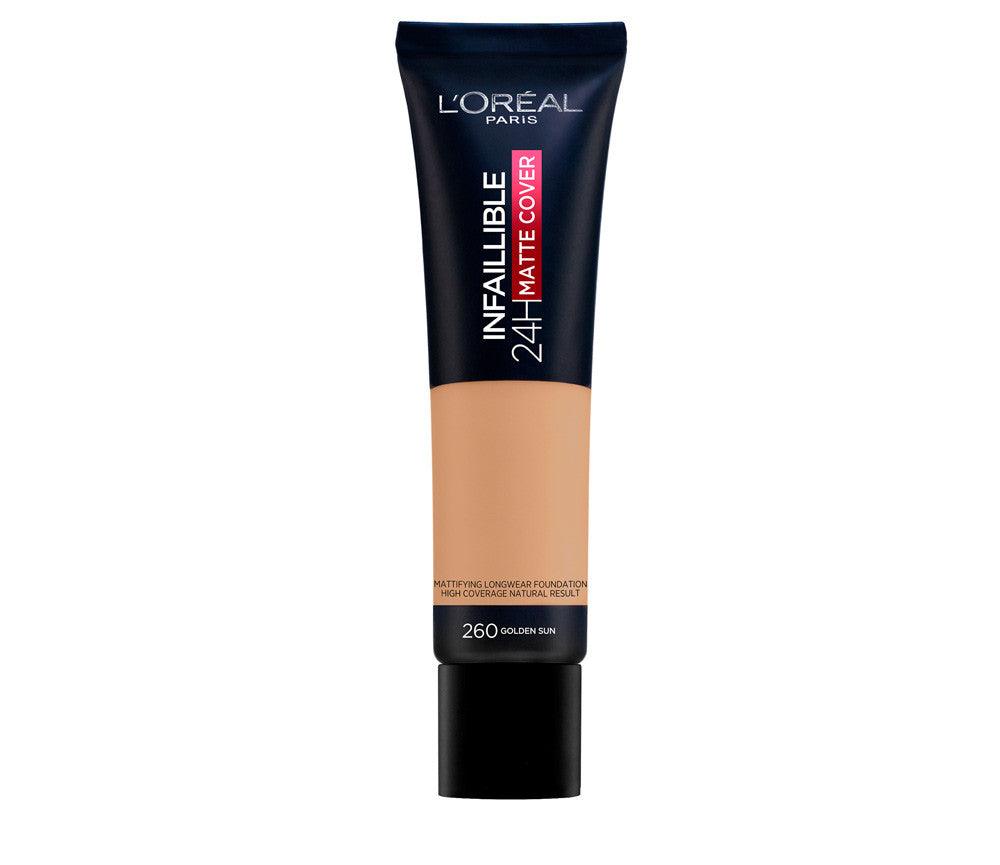 L'OREAL Infaillible 24h Matte Cover Foundation #260-GOLDEN-SUN - Parfumby.com