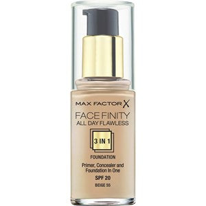MAX FACTOR Facefinity All Day Flawless 3 In 1 Primer, Concealer and Foundation #55-BEIGE
