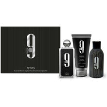 AFNAN  9PM 3PC SET U 3.4 EDP SPRAY +6.0 S.GEL+8.45oz..DEO (DISPLAY BOX)