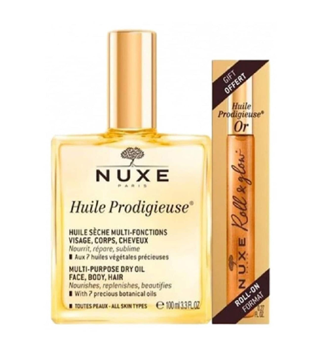 NUXE Huile Prodigieuse Lot 2 Pcs Huile prodigieuse 100 ml + roll-on 1 u