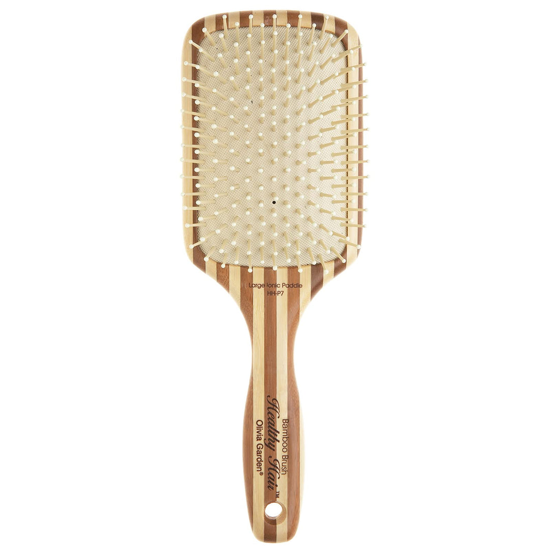 OLIVIA GARDEN  Healthy Hair Large Ionic Paddle Bamboo Brush HH-P7