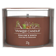 YANKEE CANDLE Praline & Birch ( pralinka + bříza ) - Votivní svíčka ve skle