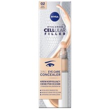 NIVEA Hyaluron Cellular Filler 3in1 Oogverzorgingskussen - Tónovací oční krém v houbičce 4 ml