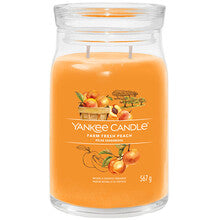 YANKEE CANDLE Farm Fresh Peach Signature Candle (farmářská čerstvá broskev) - Vonná svíčka 567,0g