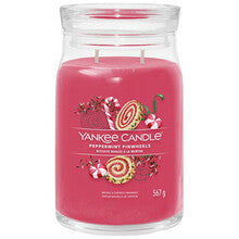 YANKEE CANDLE Peppermint Pinwheels Signature Candle ( peprmintové sušenky ) - Vonná svíčka 567.0g