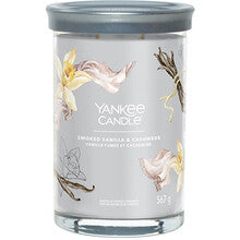 YANKEE CANDLE Vanilla & Cashmere Signature Tumbler Candle ( kouřová vanilka + kašmír ) - Vonná svíčka