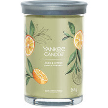 YANKEE CANDLE Sage & Citrus Signature Tumbler Candle ( šalvěj + citrus ) - Vonná svíčka