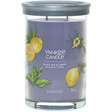 YANKEE CANDLE Signature Tumbler Candle van zwarte thee en citroen (černý čaj + citron) - Vonná svíčka