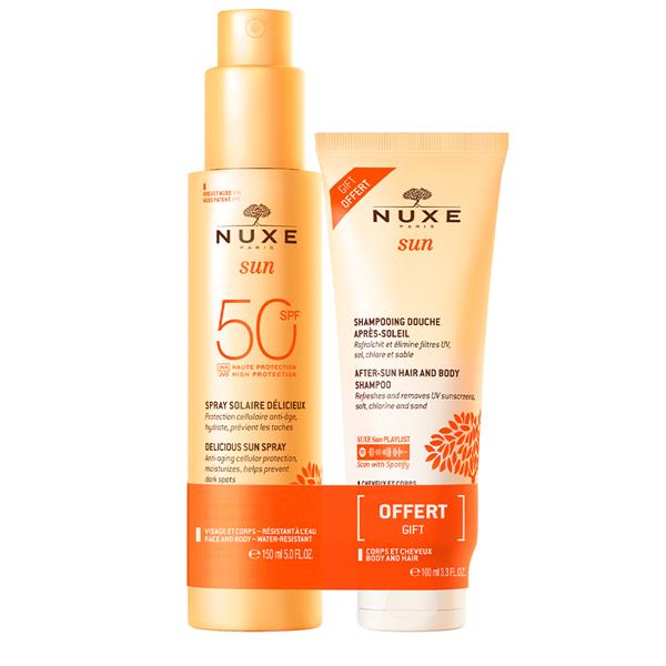 NUXE Zonnespray Heerlijk gezicht en lichaam Spf50 Lot 2 stuks