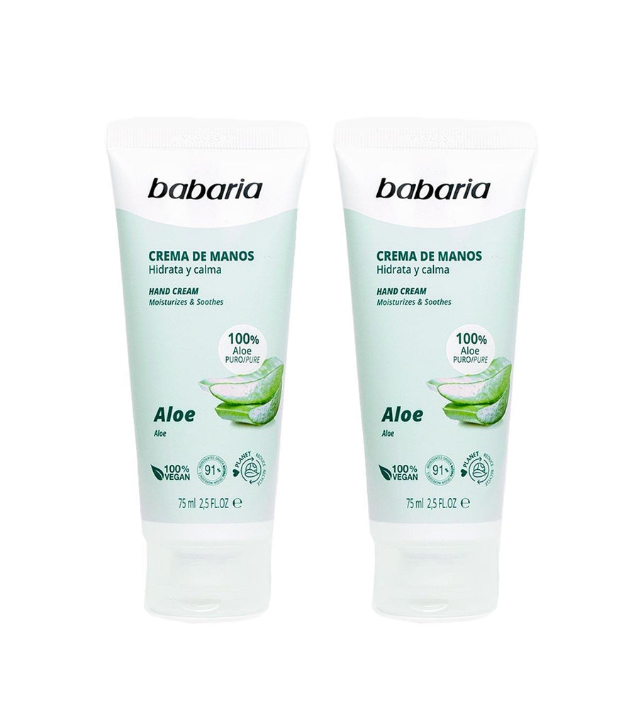 BABARIA Aloe Vera Hand Cream Lot 2 X 100 Ml - Parfumby.com