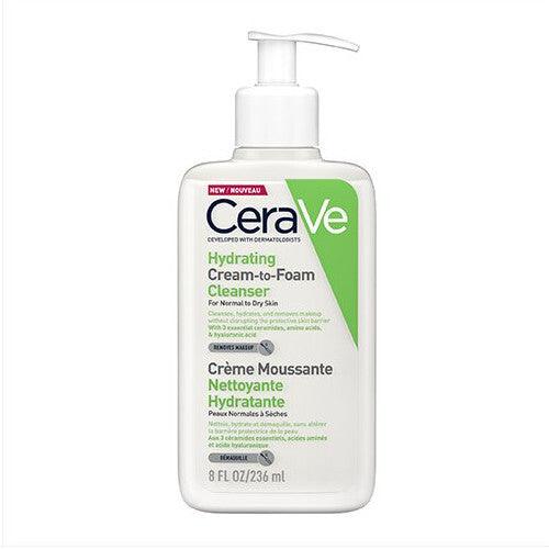 CERAVE Hydrating Cream-to-foam Cleanser For Normal To Dry Skin 236 ML - Parfumby.com