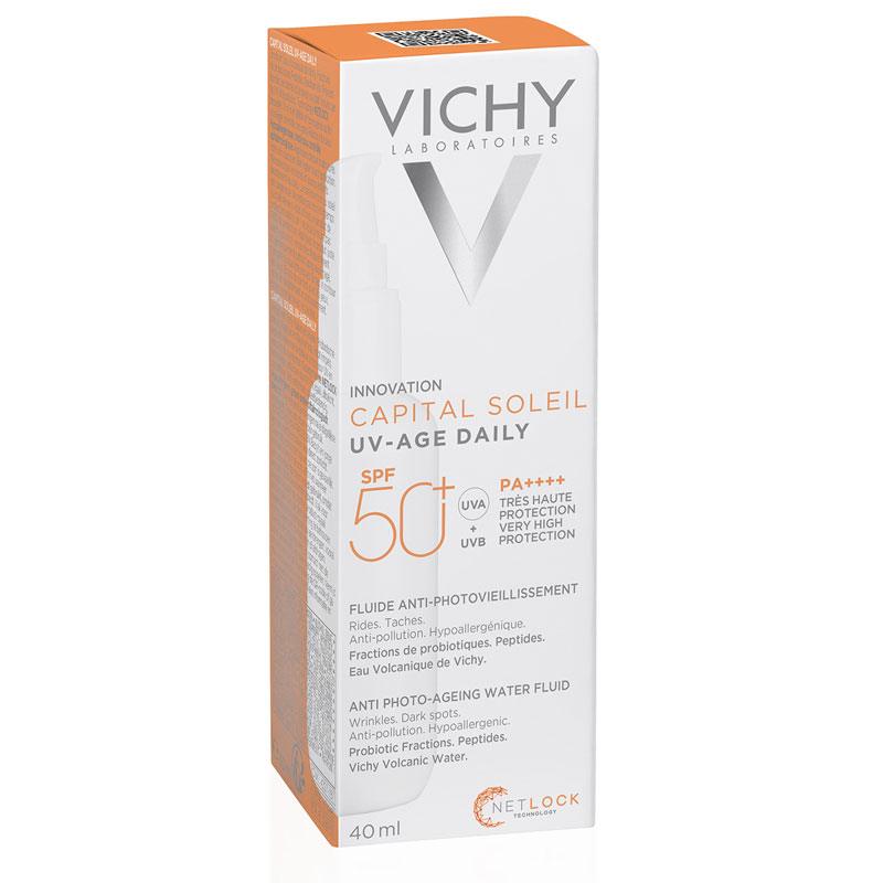 VICHY Capital Soleil Uv-age Daily Water Fluid Spf50+ 40 ml - Parfumby.com