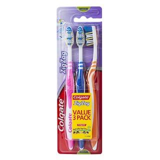 COLGATE Zig Zag Toothbrush #medium 3 U #medium 3 U - Parfumby.com