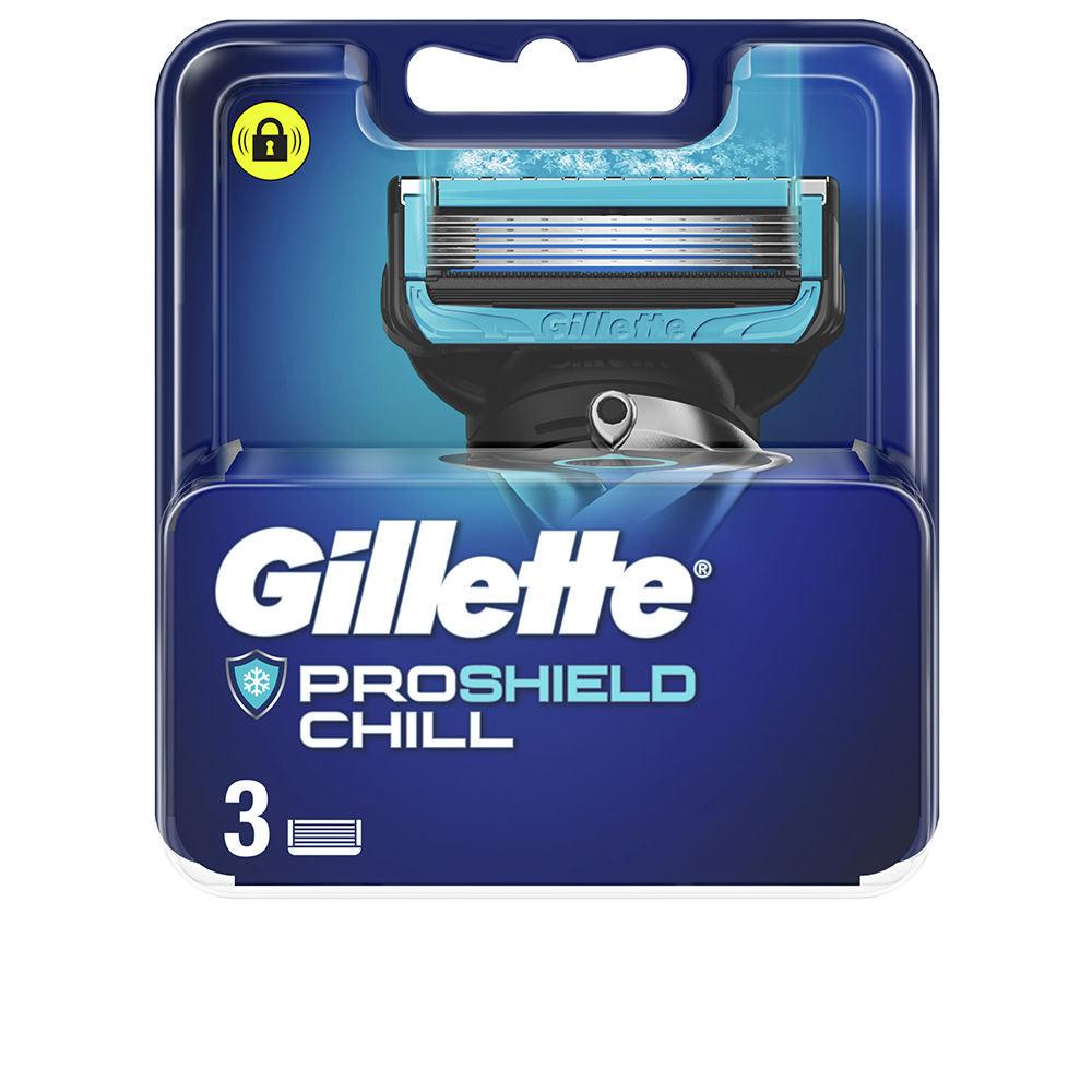 GILLETTE Fusion Proshield Chill Charger 3 Refills 3 PCS - Parfumby.com