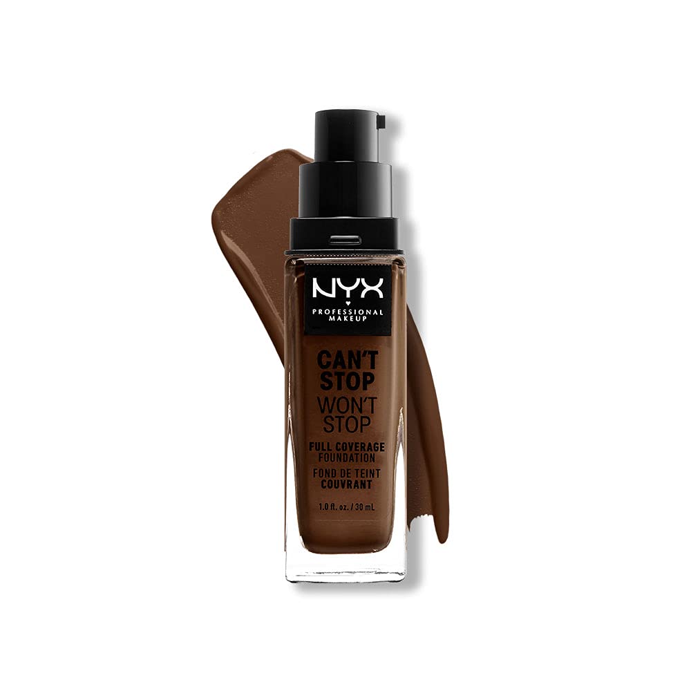 NYX PROFESSIONAL MAKE UP Can't Stop Won't Stop Full Coverage Foundation #kastanje 30 ml