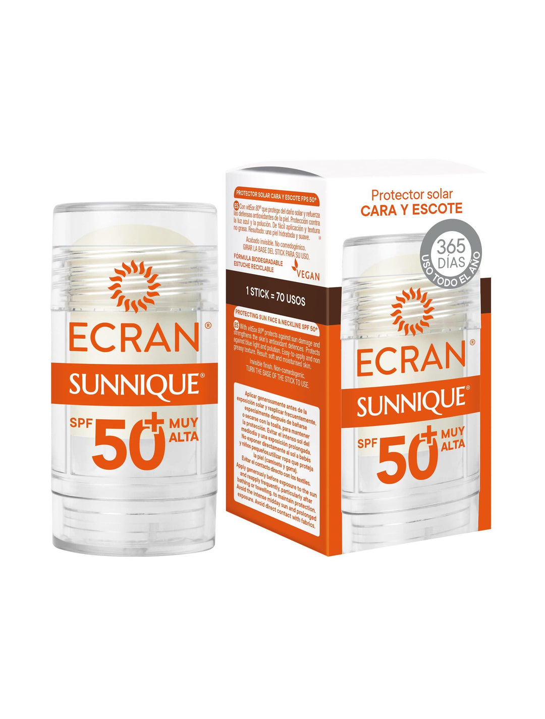 ECRAN Sunnique Face And Neckline Spf50+ Stick 30 Ml - Parfumby.com
