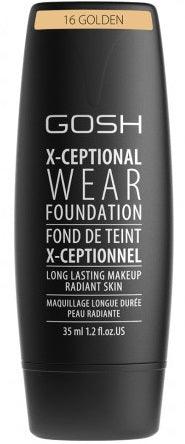 GOSH X-ceptional Wear Foundation Long Lasting Makeup #16-GOLDEN - Parfumby.com