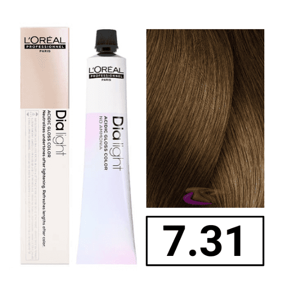 L'OREAL PROFESSIONNEL PARIS Dia Light Gel-creme Acid Sans Ammonia #7,31 50 ml - Parfumby.com