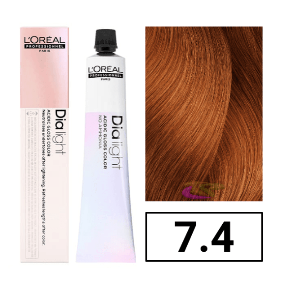 L'OREAL PROFESSIONNEL PARIS Dia Light Gel-creme Acid Sans Ammonia #7,4 50 Ml - Parfumby.com