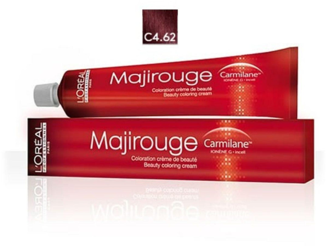 L'OREAL PROFESSIONNEL PARIS Majirel Ionene G Coloration Creme #4.62 50 ml - Parfumby.com