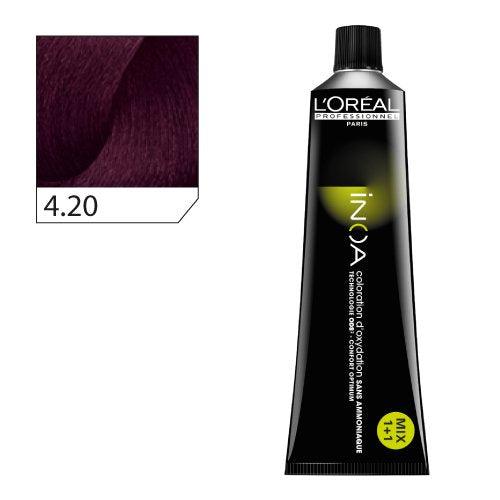 L'OREAL Inoa Oxidation Hair Color Without Ammonia #4.20-60GR - Parfumby.com