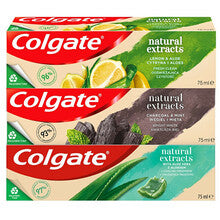COLGATE Naturals Mix Charcoal, Aloe, Lemon Trio Toothpaste - Zubní pasta 75ml