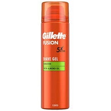 GILLETTE Fusion Sensitive Almond Oil Shave Gel ( citlivá pokožka ) - Gel na holení 200ml